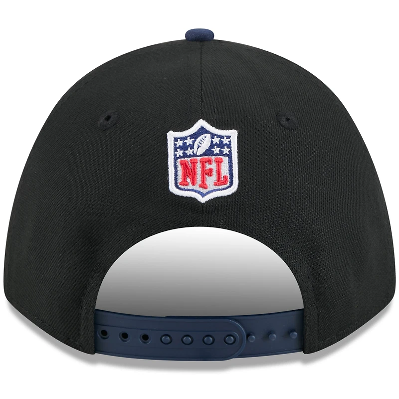 Men's New Era Black/Navy Tennessee Titans 2025 NFL Draft 9FORTY A-Frame M-Crown Adjustable Hat