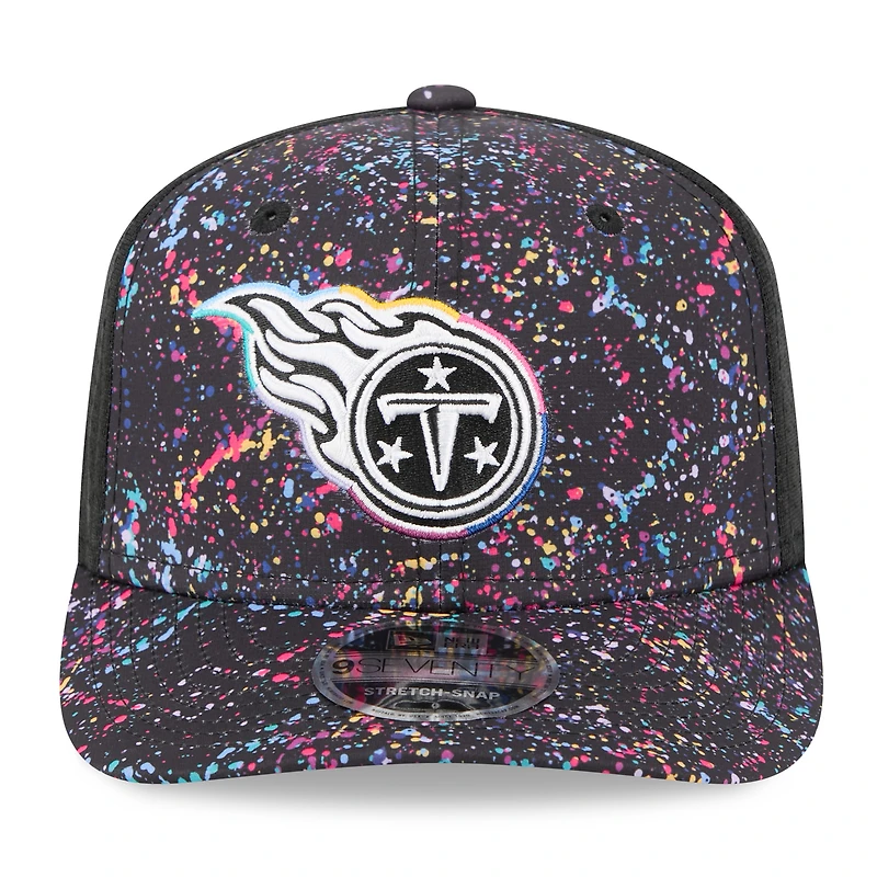 Casquette ajustable 9SEVENTY NFL Crucial Catch 2025 des Titans du Tennessee de New Era pour homme, noire