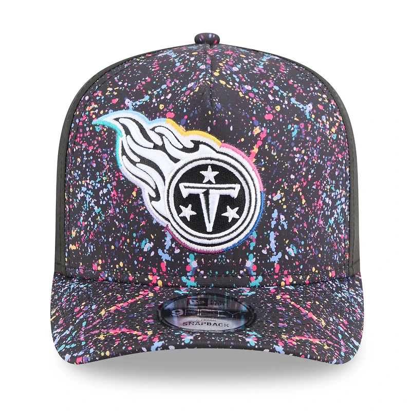 Casquette snapback 9FIFTY noire New Era Tennessee Titans 2025 NFL Crucial Catch pour homme