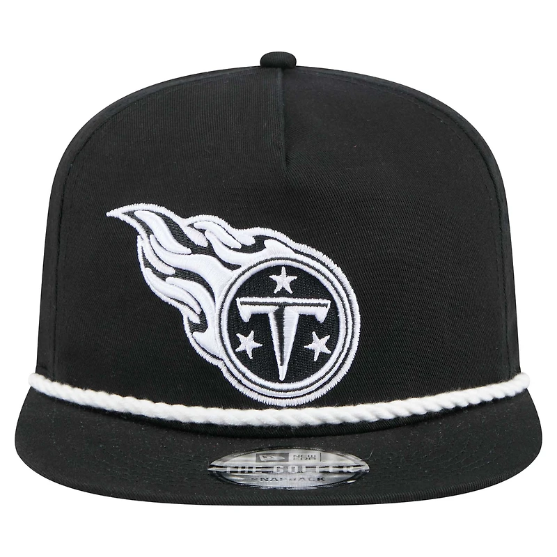 Men's New Era Black Tennessee Titans B-Dub Golfer Snapback Hat