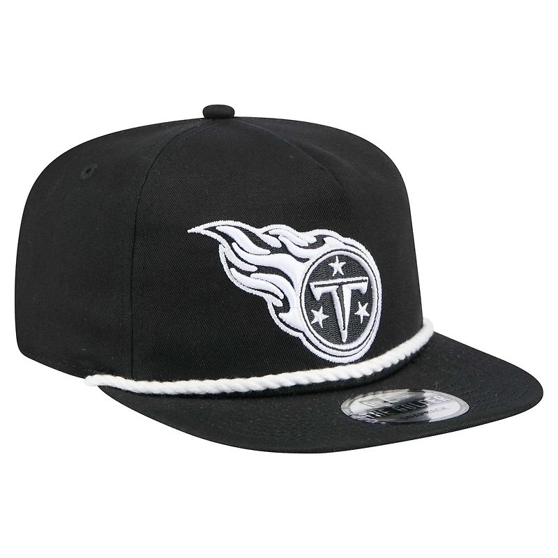 Men's New Era Black Tennessee Titans B-Dub Golfer Snapback Hat