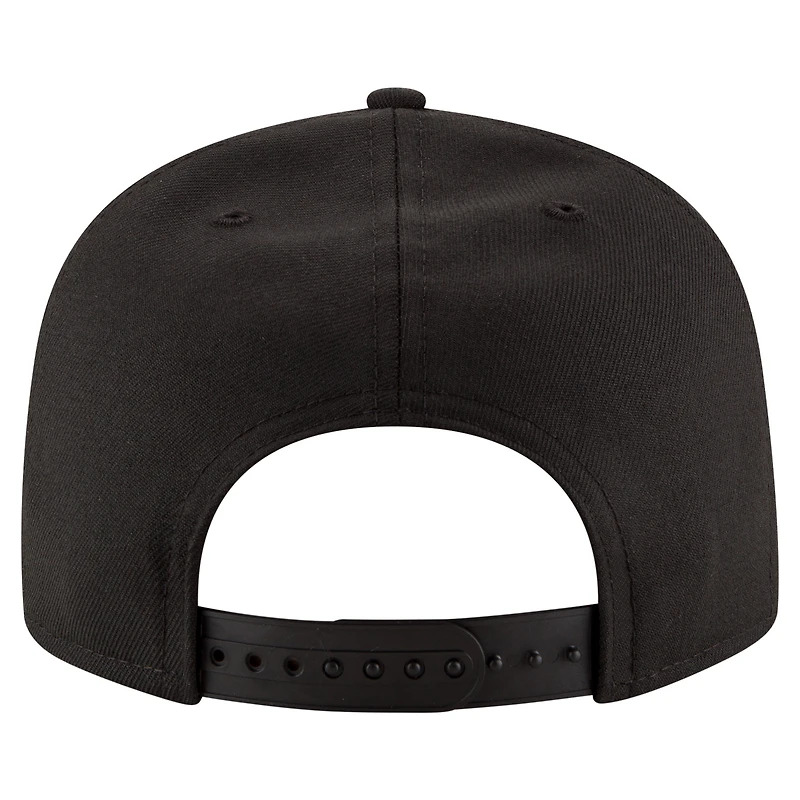 Men's New Era  Black Tennessee Titans Black & White 9FIFTY Snapback Hat