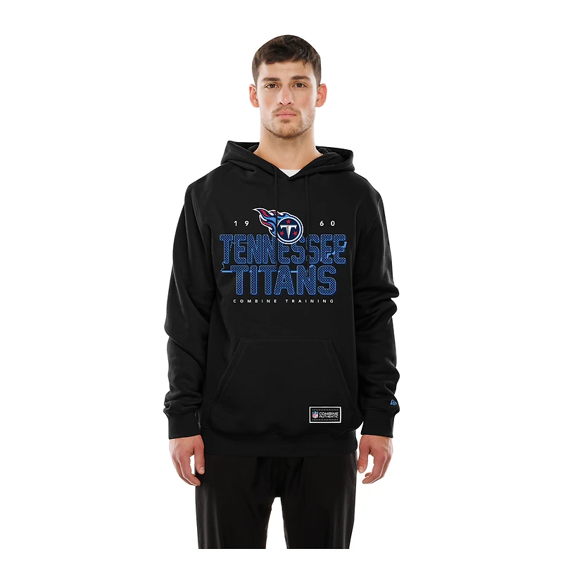 Sweat à capuche New Era noir pour homme, Tennessee Titans Combine Authentic Local State