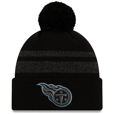 Bonnet en tricot à revers avec pompon New Era Tennessee Titans Dispatch pour homme