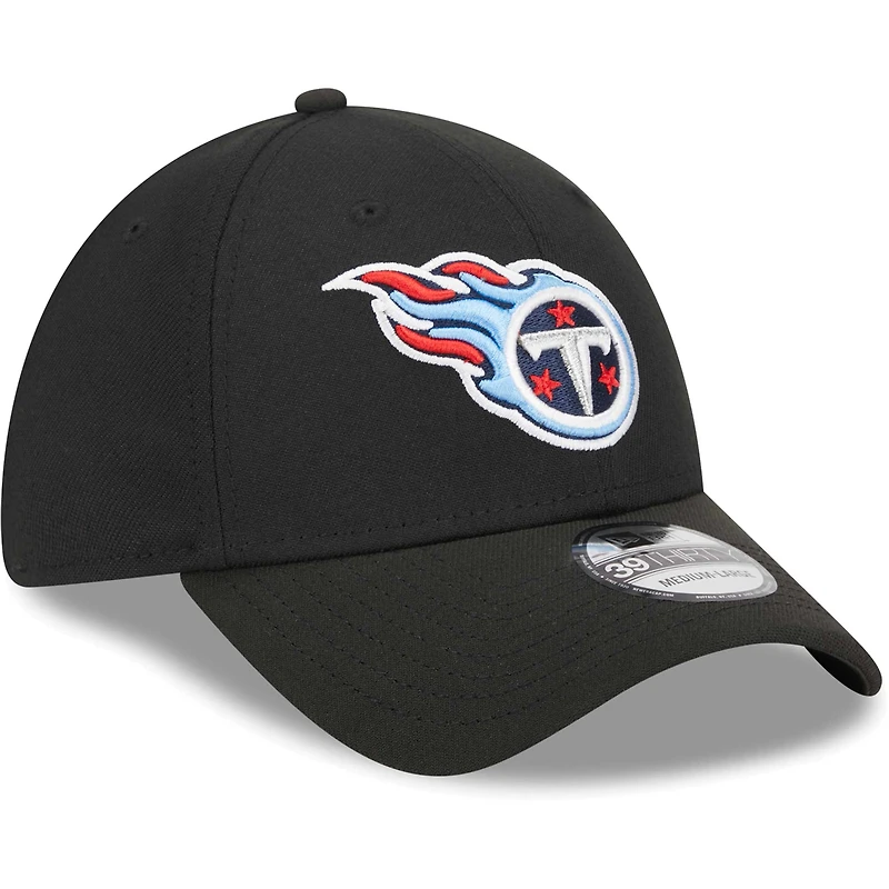 Casquette flex 39THIRTY Main des Tennessee Titans New Era pour homme, noire