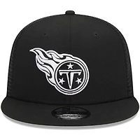 Casquette Snapback 9FIFTY Main Trucker Main Trucker des Titans du Tennessee New Era noire pour homme