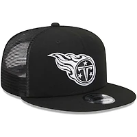 Casquette Snapback 9FIFTY Main Trucker Main Trucker des Titans du Tennessee New Era noire pour homme