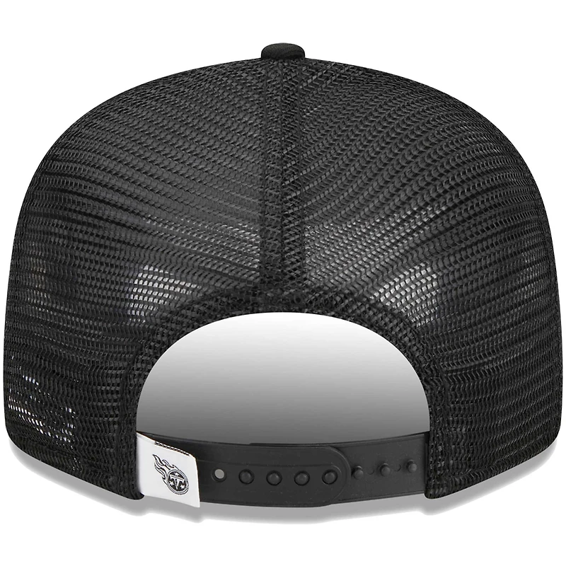 Casquette Snapback 9FIFTY Main Trucker Main Trucker des Titans du Tennessee New Era noire pour homme