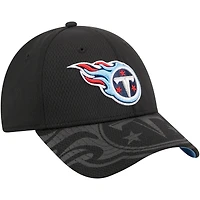 Casquette réglable 9FORTY à visière supérieure noire Tennessee Titans New Era pour hommes