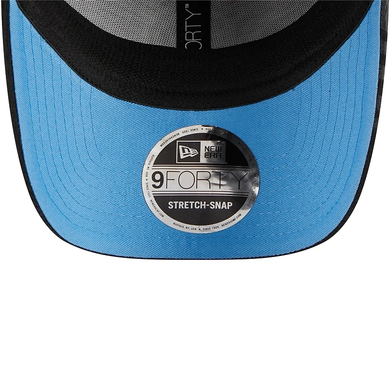 Casquette réglable 9FORTY à visière supérieure noire Tennessee Titans New Era pour hommes