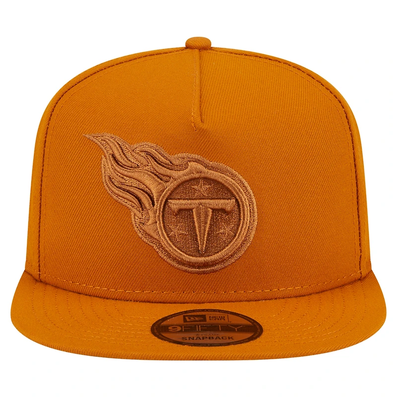 Men's New Era  Brown Tennessee Titans Color Pack A-Frame 9FIFTY Snapback Hat