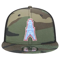 Casquette snapback 9FIFTY à motif camouflage Tennessee Titans Oilers de New Era pour homme