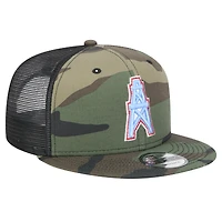 Casquette snapback 9FIFTY à motif camouflage Tennessee Titans Oilers de New Era pour homme
