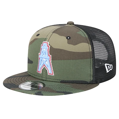 Casquette snapback 9FIFTY à motif camouflage Tennessee Titans Oilers de New Era pour homme