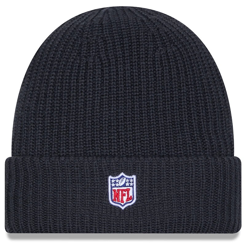 Bonnet tricoté à revers pour temps froid anthracite Tennessee Titans 2025 de New Era pour homme