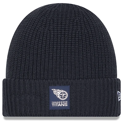 Men's New Era Charcoal Tennessee Titans 2025 Sideline Cold Weather Cuffed Knit Hat