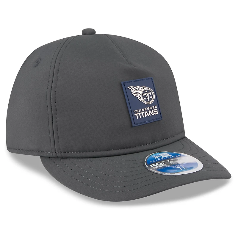 Men's New Era Charcoal Tennessee Titans 2025 Sideline Cold Weather Retro Crown 59FIFTY Fitted Hat