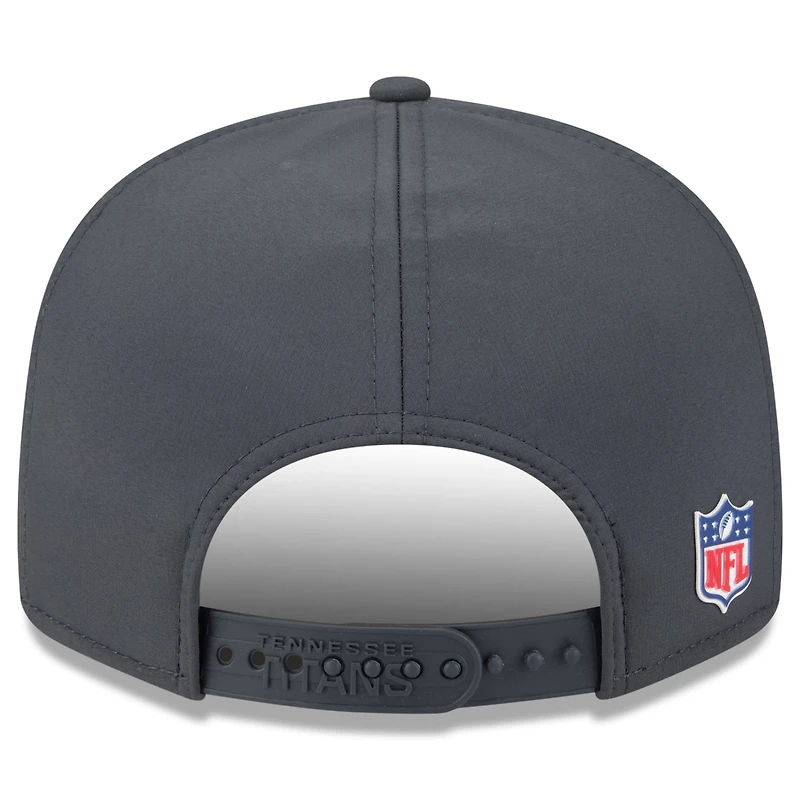 Men's New Era Charcoal Tennessee Titans 2025 Sideline Cold Weather Split Panel 9FIFTY Snapback Hat