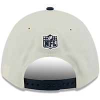 Men's New Era Cream/Navy Tennessee Titans 2025 NFL Draft 9FORTY A-Frame M-Crown Adjustable Hat