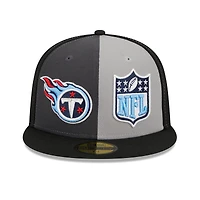 Casquette ajustée 59FIFTY pour homme des Tennessee Titans 2023 Sideline New Era, gris/noir