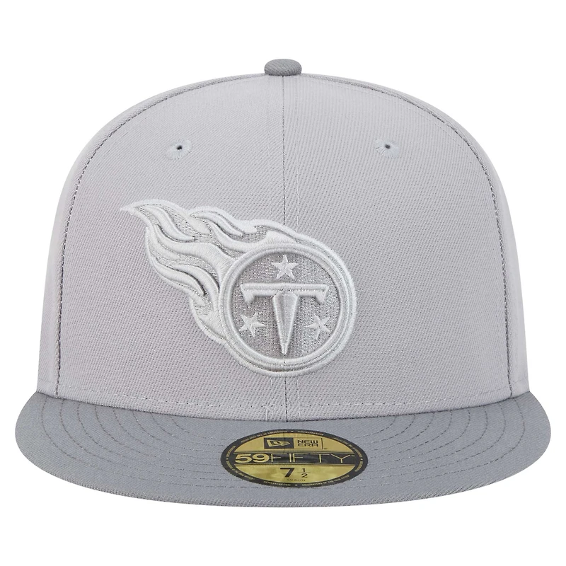 Casquette ajustée Iron Cloud 59FIFTY Tennessee Titans gris/graphite pour homme de New Era