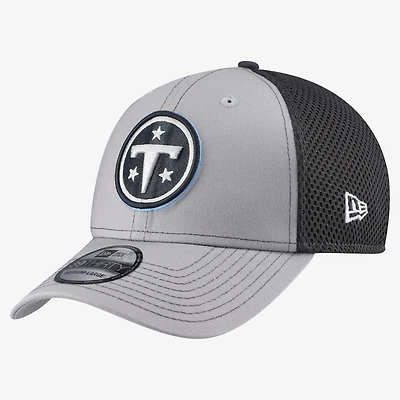 Men's New Era  Gray Tennessee Titans Grayed Out Neo 39THIRTY Flex Hat