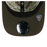 Casquette New Era verte Tennessee Titans 2025 Salute to Service 39THIRTY Flex pour homme