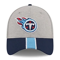 Casquette flexible 39THIRTY rayée Tennessee Titans New Era pour hommes, gris chiné/marine