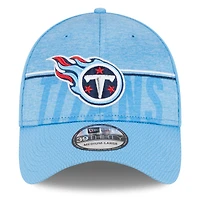 Casquette Flex New Era Tennessee Titans 2023 NFL Training Camp 39THIRTY pour homme, bleu clair