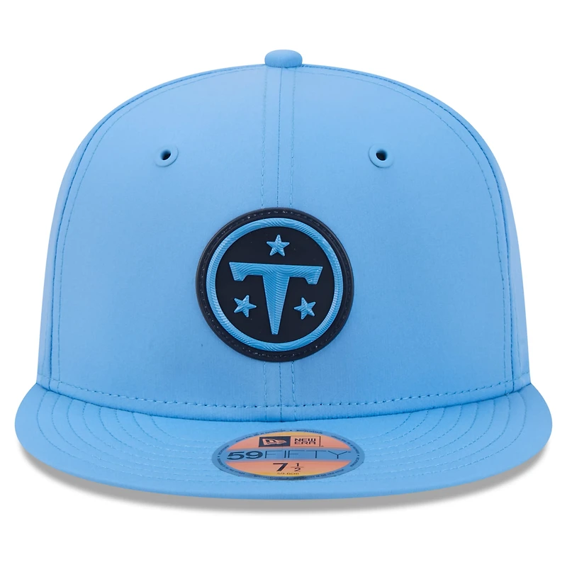 Casquette ajustée New Era bleu clair Tennessee Titans 2026 Sideline 59FIFTY pour homme