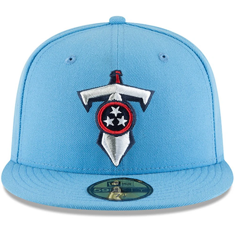 Men's New Era Light Blue Tennessee Titans Omaha 59FIFTY Fitted Hat