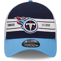 Men's New Era Navy/Light Blue Tennessee Titans Team Banded 39THIRTY - Flex Hat