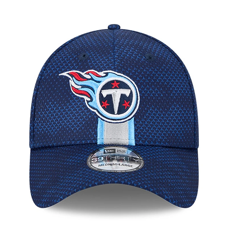 Men's New Era Navy Tennessee Titans 2024 Sideline 39THIRTY Flex Hat