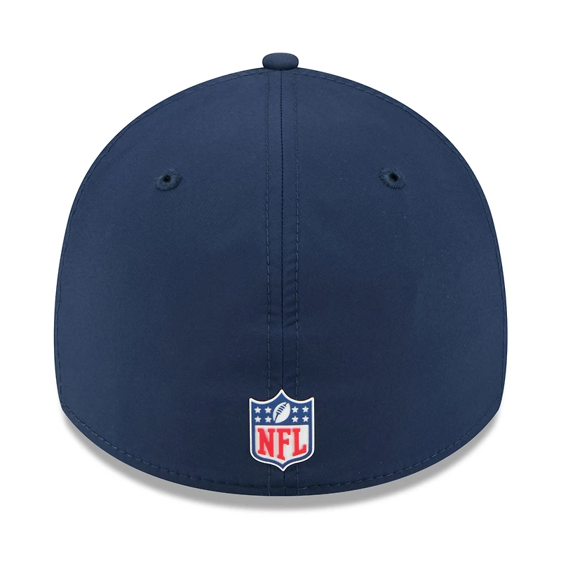 Casquette New Era 39THIRTY Flex bleu marine Tennessee Titans 2025 Sideline pour homme