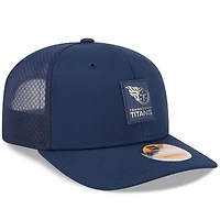 Men's New Era Navy Tennessee Titans 2025 Sideline  9SEVENTY Trucker Adjustable Hat