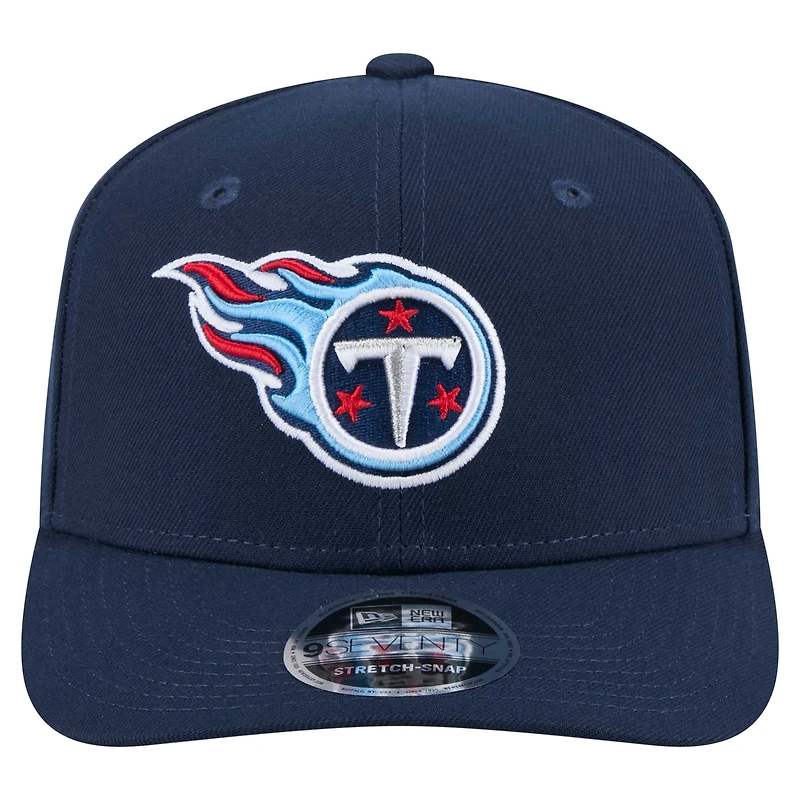 Casquette extensible à bouton-pression 9SEVENTY Tennessee Titans New Era bleu marine pour homme