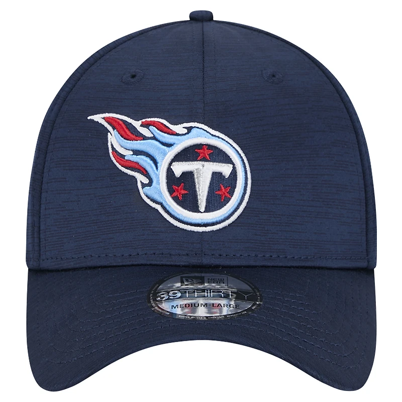 Men's New Era Navy Tennessee Titans  Active Tech 39THIRTY Flex Hat