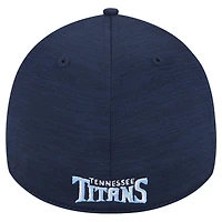 Men's New Era Navy Tennessee Titans  Active Tech 39THIRTY Flex Hat