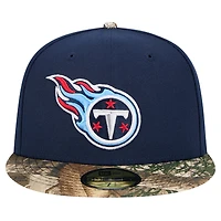 Casquette ajustée 59FIFTY Tennessee Titans Active bicolore camouflage bleu marine pour homme de New Era
