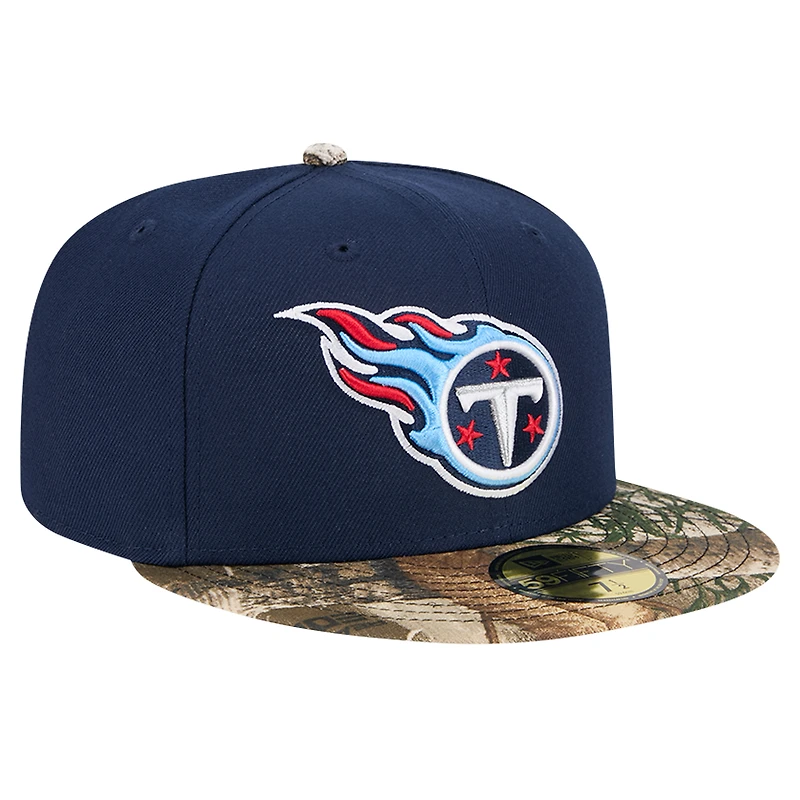 Casquette ajustée 59FIFTY Tennessee Titans Active bicolore camouflage bleu marine pour homme de New Era
