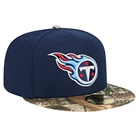 Casquette ajustée 59FIFTY Tennessee Titans Active bicolore camouflage bleu marine pour homme de New Era