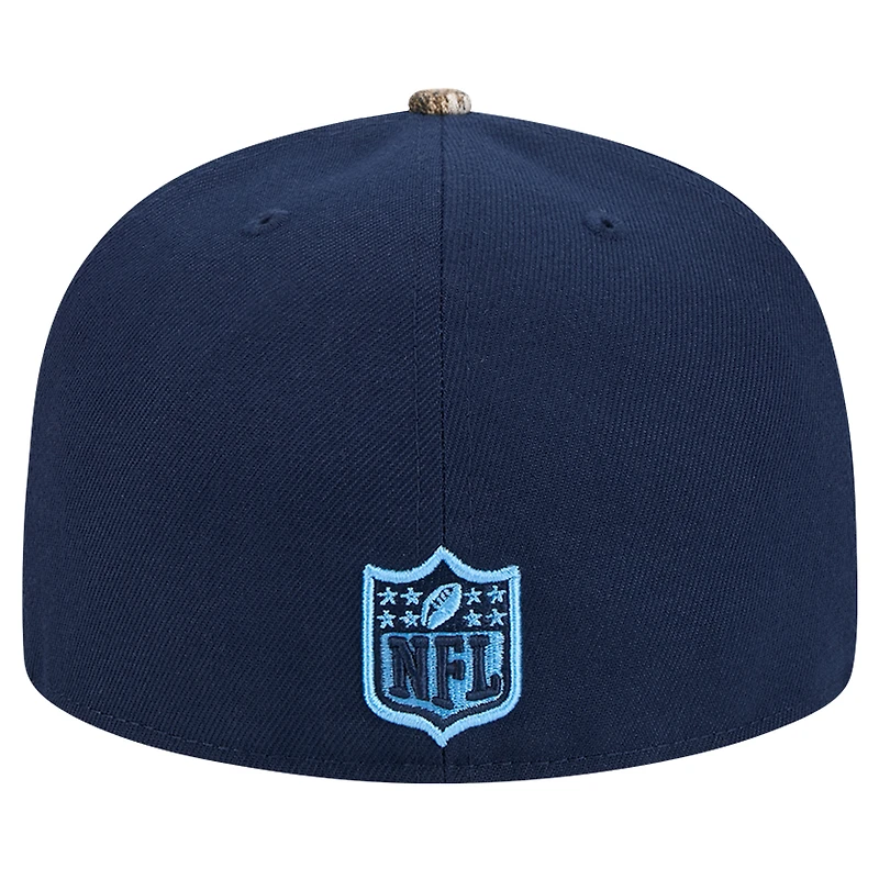 Casquette ajustée 59FIFTY Tennessee Titans Active bicolore camouflage bleu marine pour homme de New Era