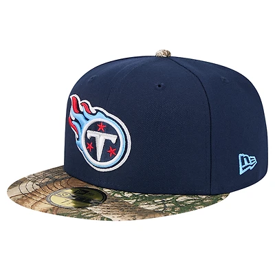 Casquette ajustée 59FIFTY Tennessee Titans Active bicolore camouflage bleu marine pour homme de New Era