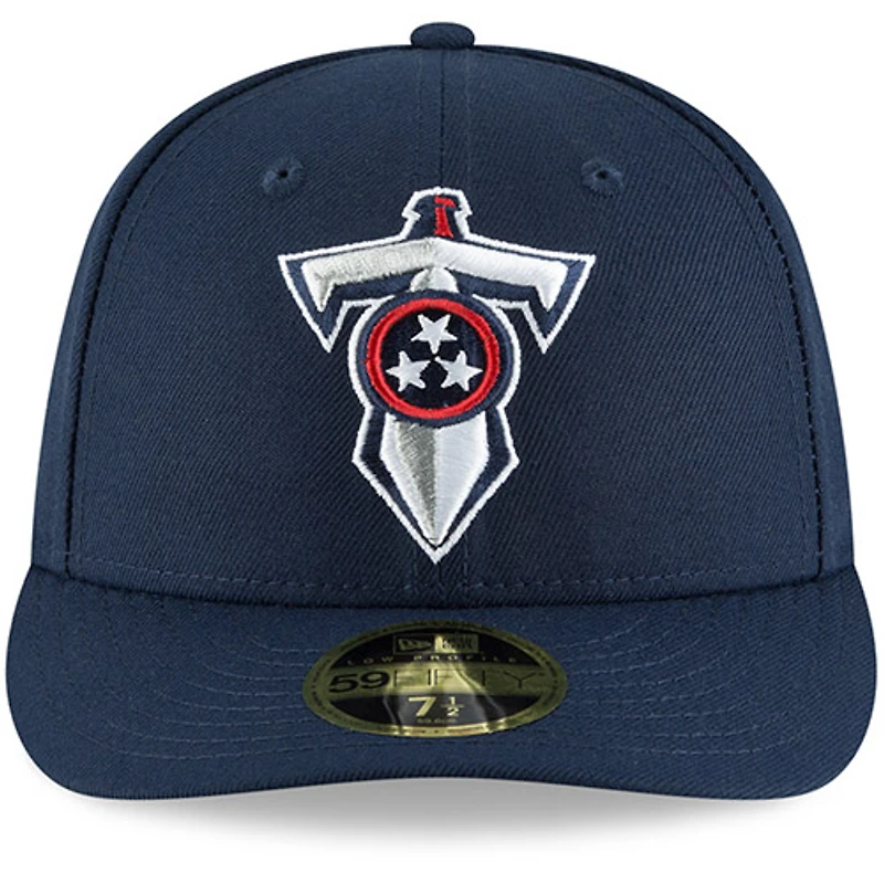 Men's New Era Navy Tennessee Titans Alternate Logo Omaha Low Profile 59FIFTY Fitted Hat