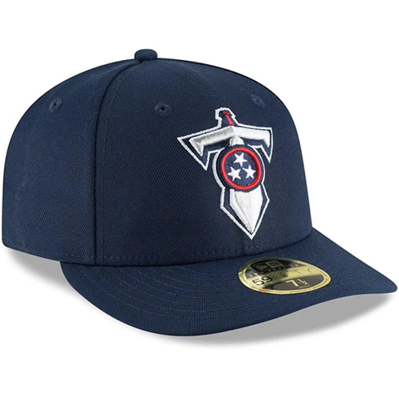 Men's New Era Navy Tennessee Titans Alternate Logo Omaha Low Profile 59FIFTY Fitted Hat