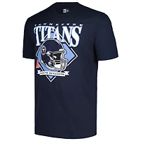 Men's New Era  Navy Tennessee Titans Big & Tall Helmet T-Shirt