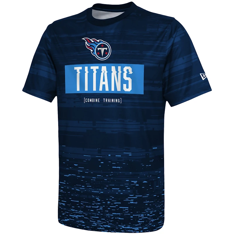 T-shirt bleu marine Tennessee Titans Sweep New Era pour homme
