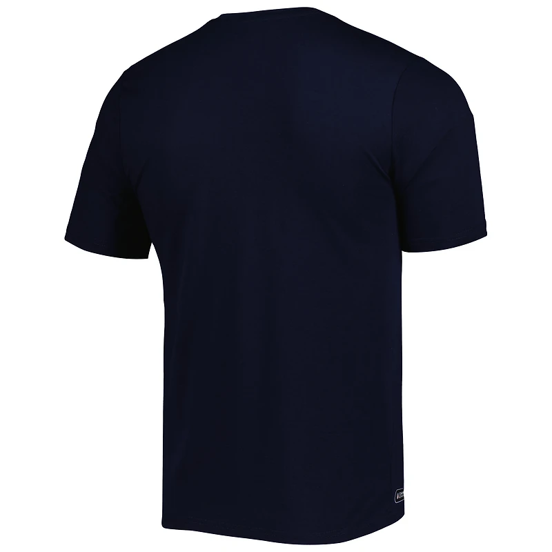 T-shirt pour homme New Era bleu marine Tennessee Titans Combine Authentic Training Huddle Up