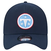 Men's New Era  Navy Tennessee Titans Core Team 39THIRTY Flex Hat