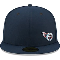 Casquette ajustée 59FIFTY Flawless des Tennessee Titans pour homme New Era bleu marine